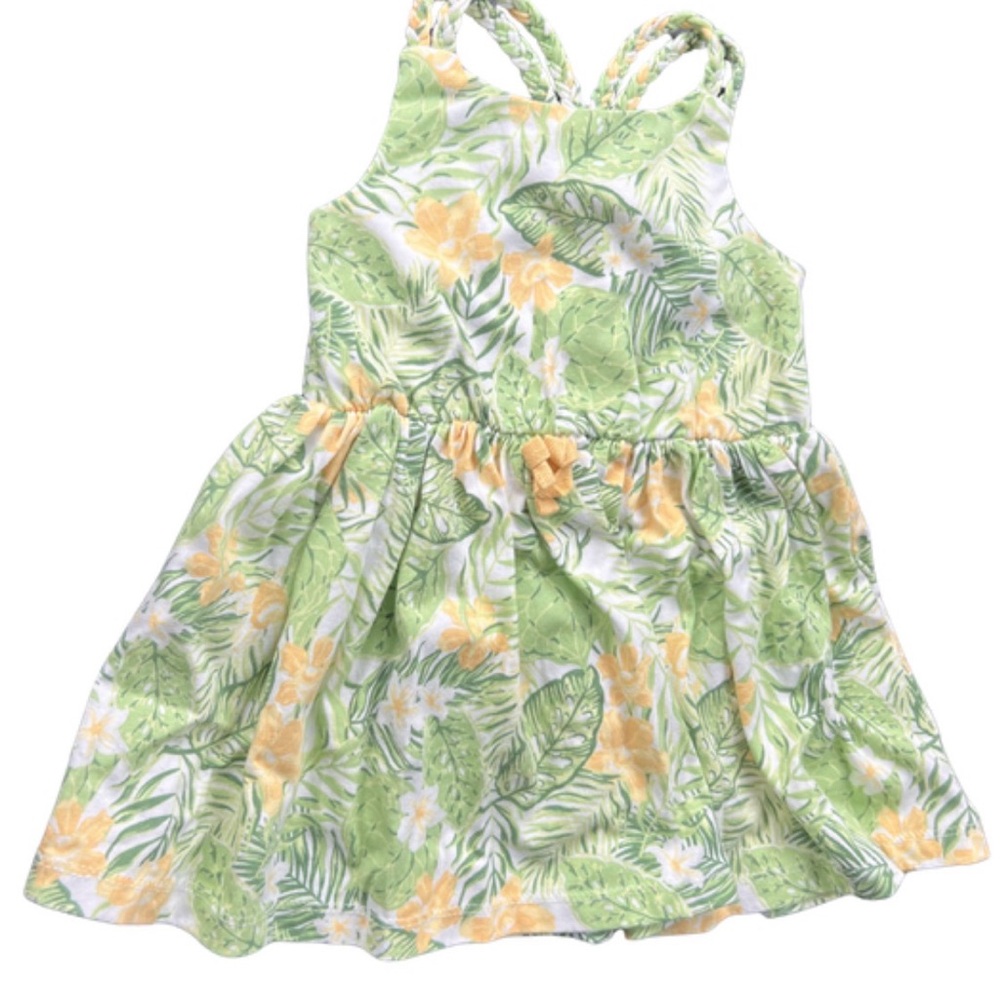 Tommy Bahama Tropical Leaf & Flower Baby Girls' Dress